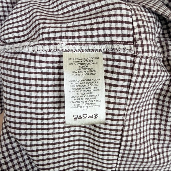 Free People Arlo Plaid Mini Dress Slouchy Sweetheart Neck  Medium Ivory Combo - Picture 13 of 16